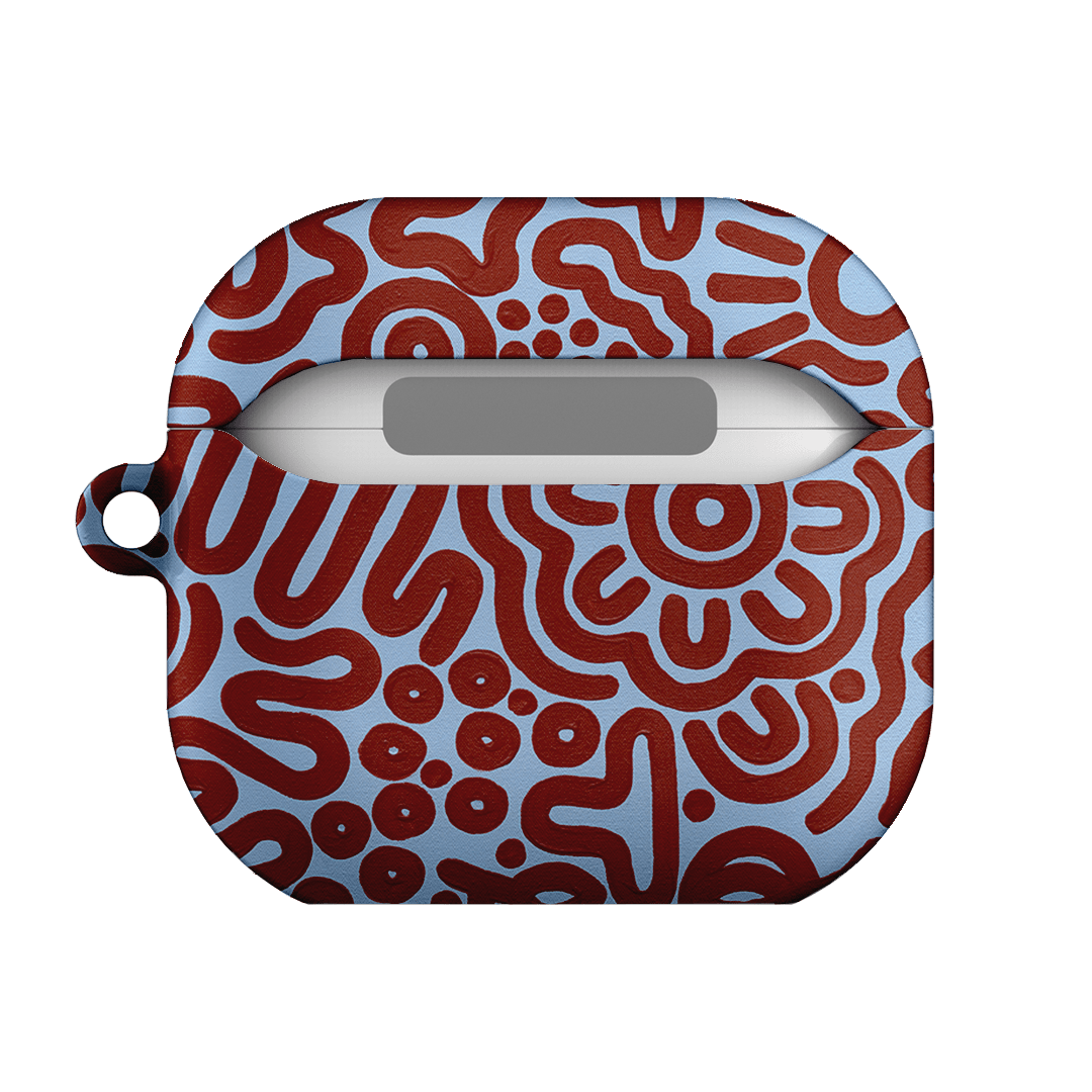 Anka Abstract Blue and Burgundy Pattern AirPods Case – The Dairy