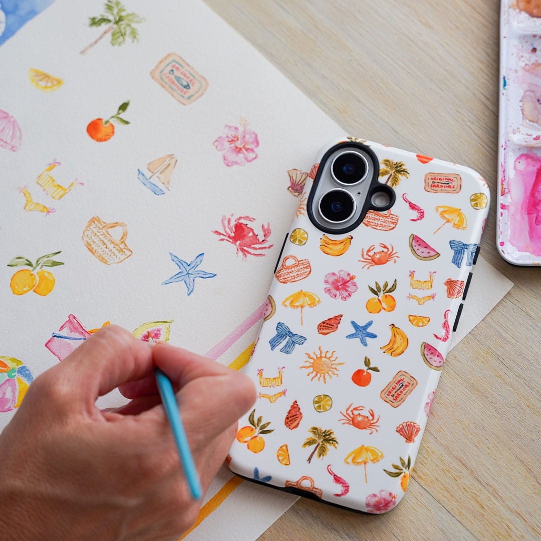Summer Icons Watercolour Phone Case The Dairy - Main Image