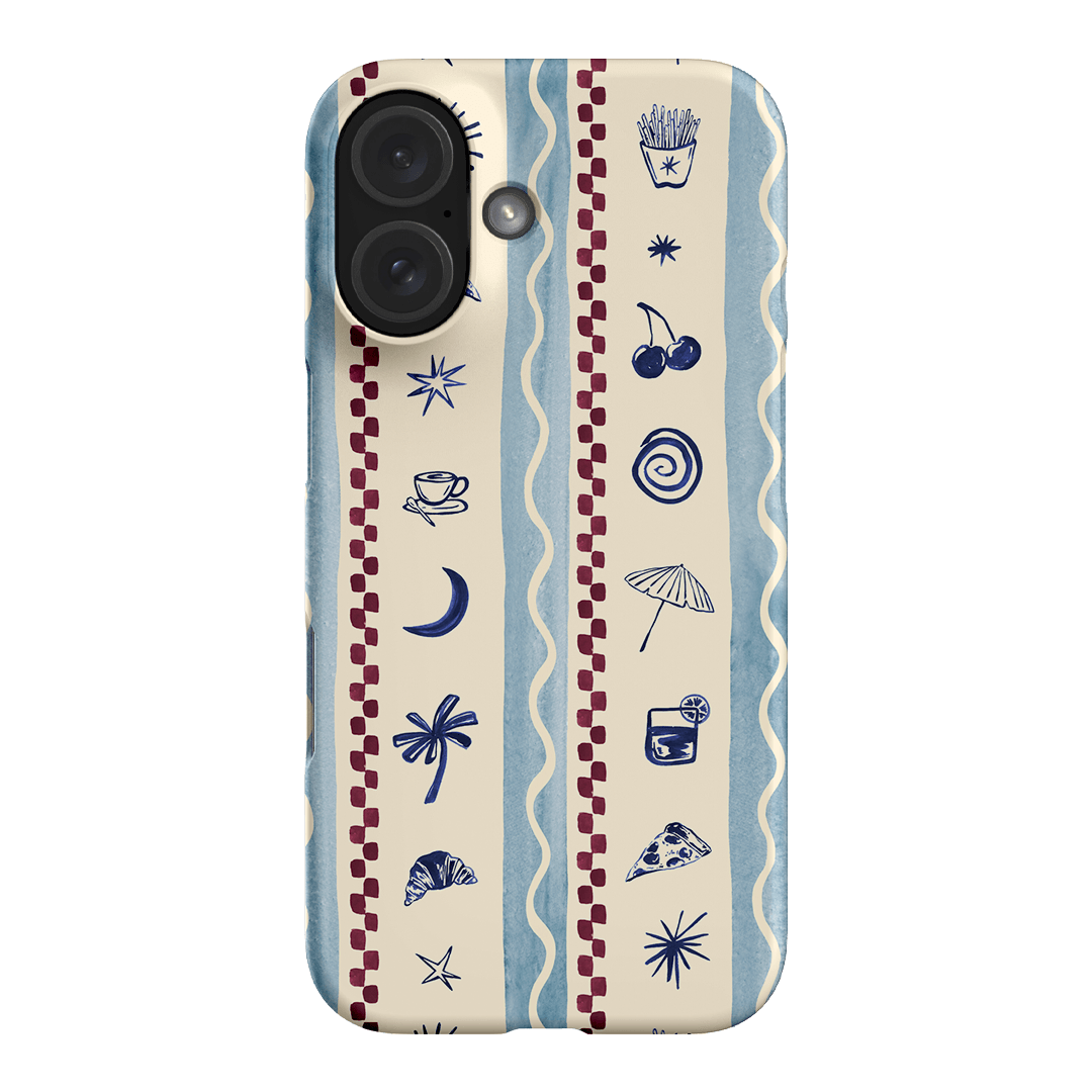 Summer Snacks Blue Printed Phone Cases iPhone 16 / Snap by Charlie Taylor - The Dairy