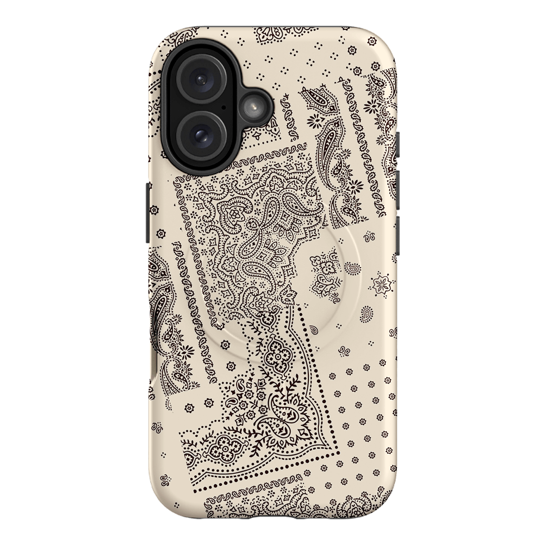 Paisley Ecru Printed Phone Cases iPhone 16 / Armoured MagSafe by The Dairy - The Dairy