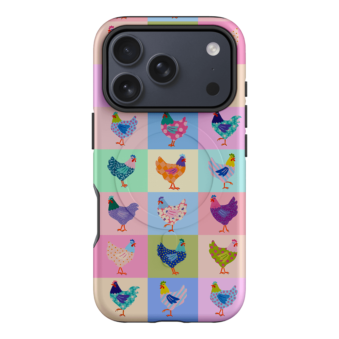 Pastel Chickens Printed Phone Cases iPhone 17 Pro / Armoured MagSafe by Kayla Henley - The Dairy