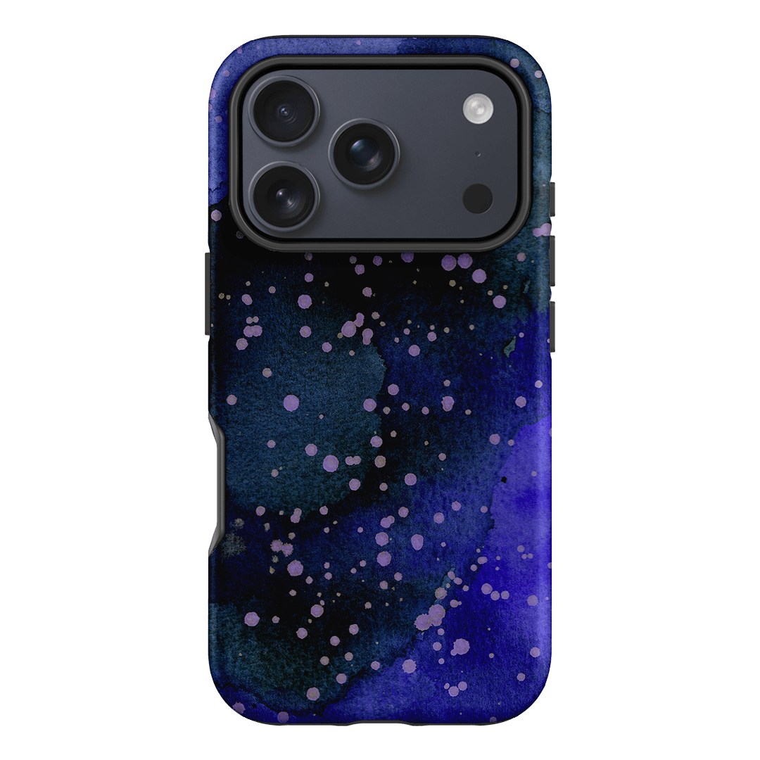 Spotty Navy Printed Phone Cases iPhone 17 Pro / Armoured by The Dairy - The Dairy