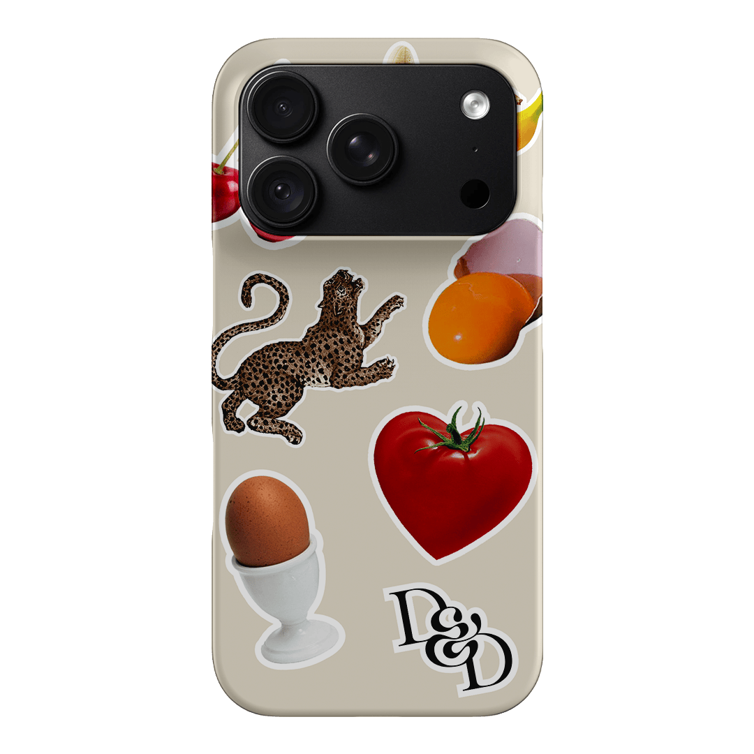 Sunday Stickers Cream Printed Phone Cases by Desmond & Dempsey - The Dairy