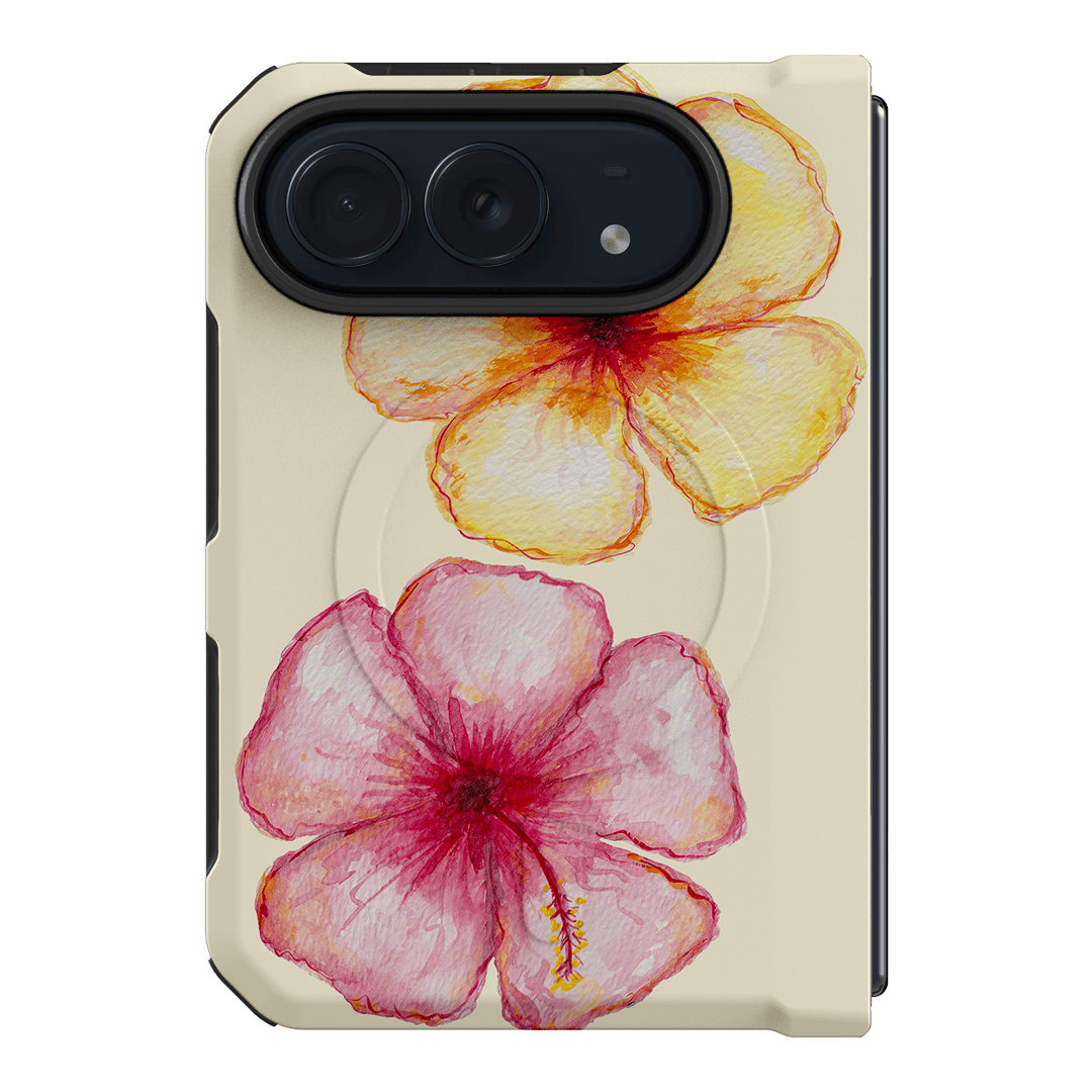 Hibiscus Flower Yellow Printed Phone Cases iPhone Duo / Armoured MagSafe by BG. Studio - The Dairy