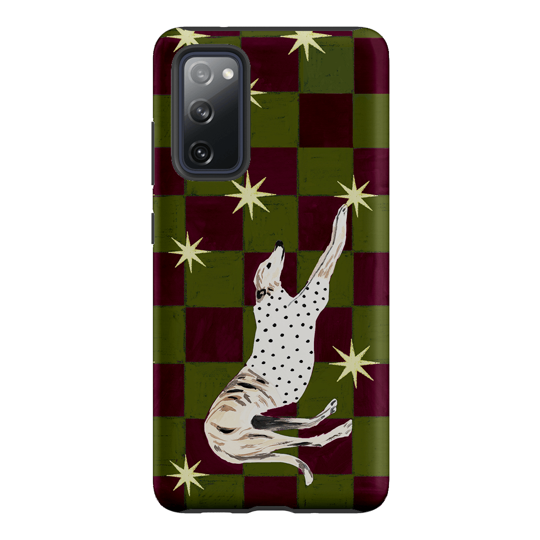 Check Greyhound Green Printed Phone Cases Samsung Galaxy S20 FE / Armoured by Lisa Hu - The Dairy