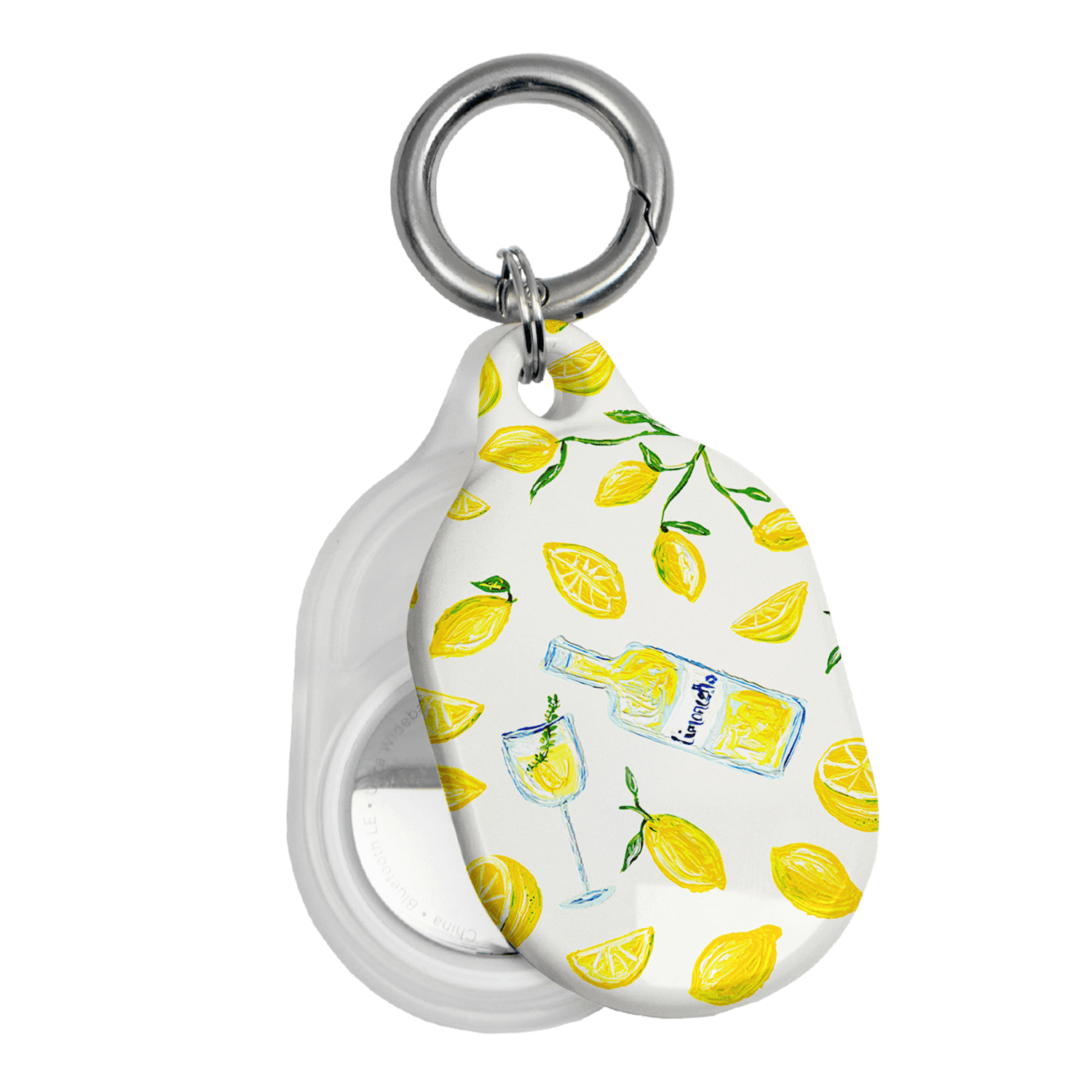 Limone Lemon Pattern Premium AirTag Holder with Key Ring – The Dairy