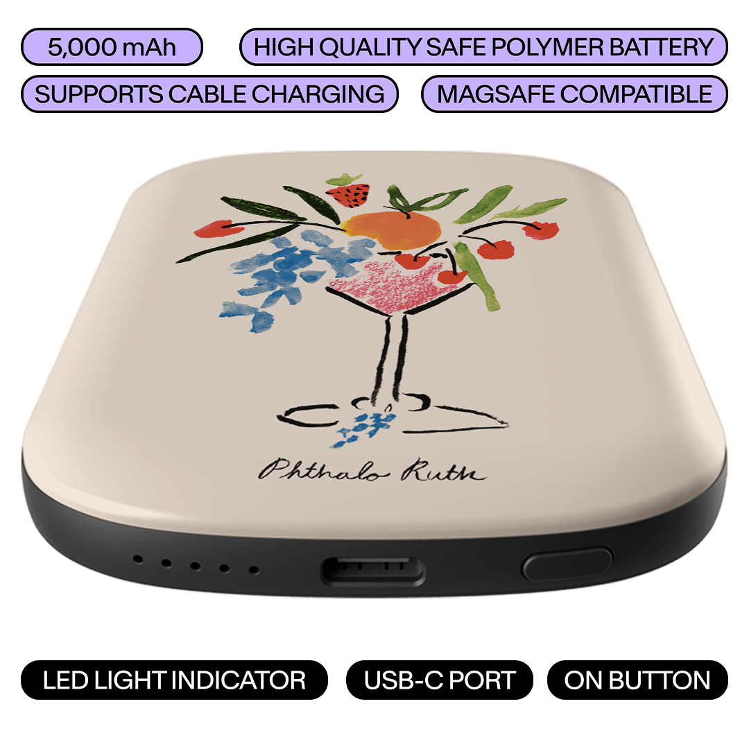 Abundance Martini ChargePod MagSafe Power Bank ChargerPod by Phthalo Ruth - The Dairy