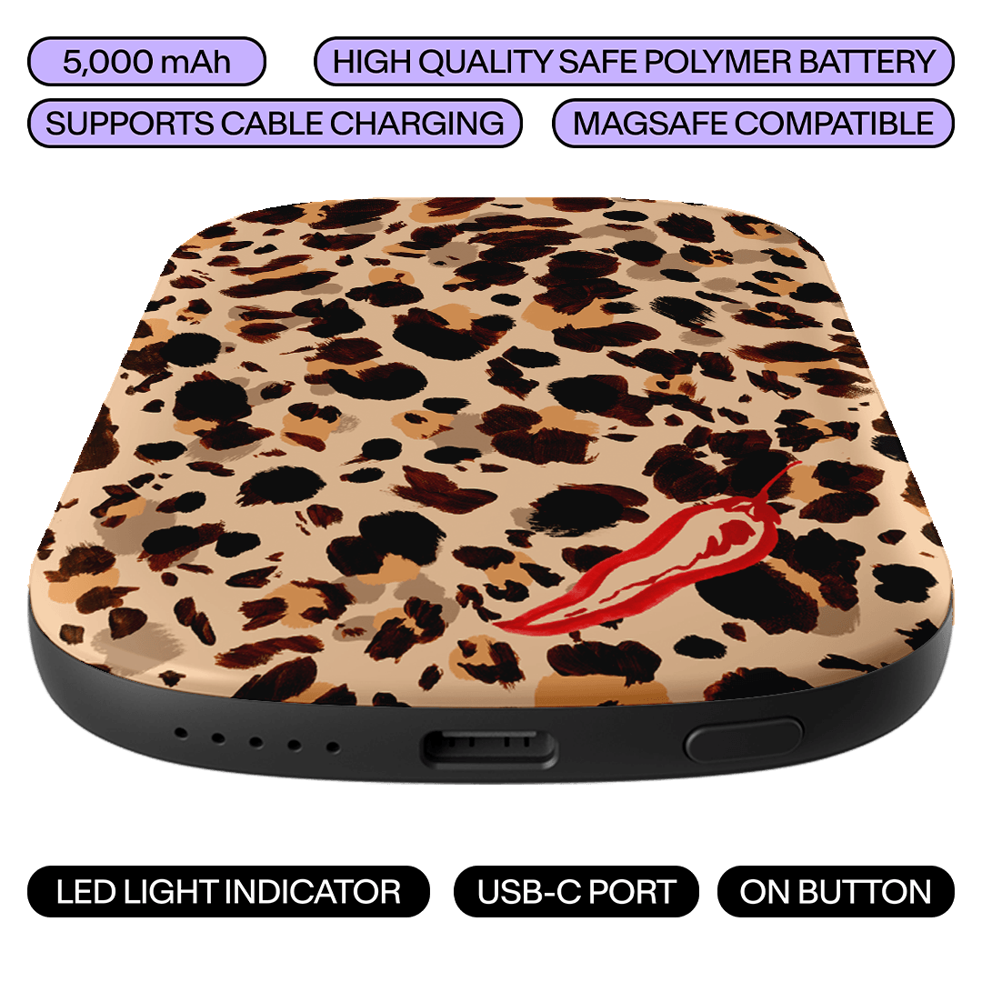 Chilli Leopard ChargePod MagSafe Power Bank ChargerPod by Charlie Taylor - The Dairy