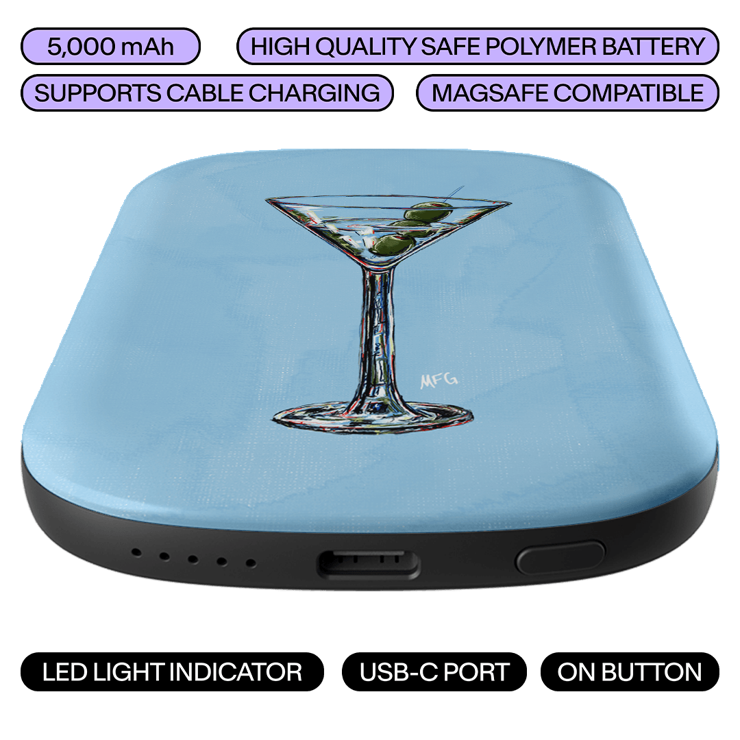 Lil Martini ChargePod MagSafe Power Bank ChargerPod by Margarbs Art - The Dairy