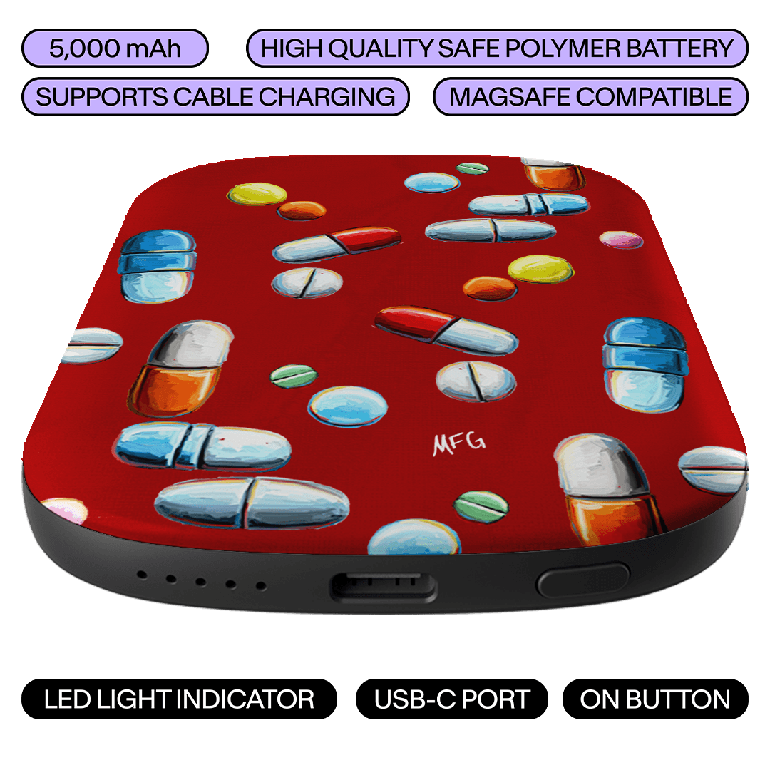 Lil Pills ChargePod MagSafe Power Bank ChargerPod by Margarbs Art - The Dairy
