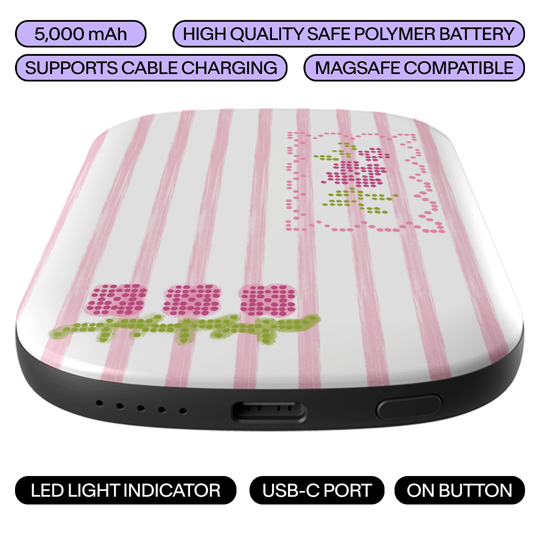 Patchwork Pink ChargePod MagSafe Power Bank ChargerPod by Kayla Carr - The Dairy