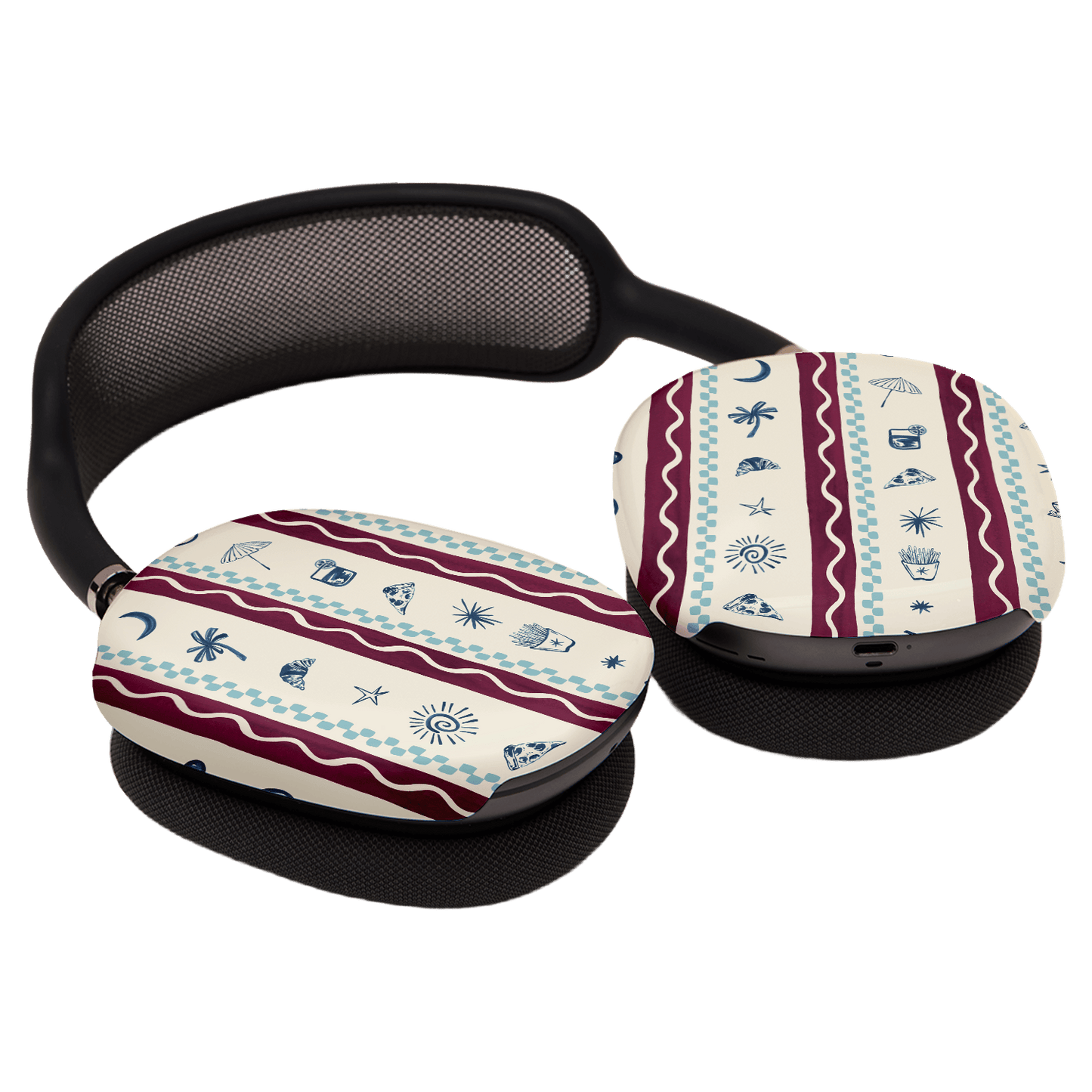 Summer Snacks Burgundy AirPods Max Case AirPods Max Case by Charlie Taylor - The Dairy
