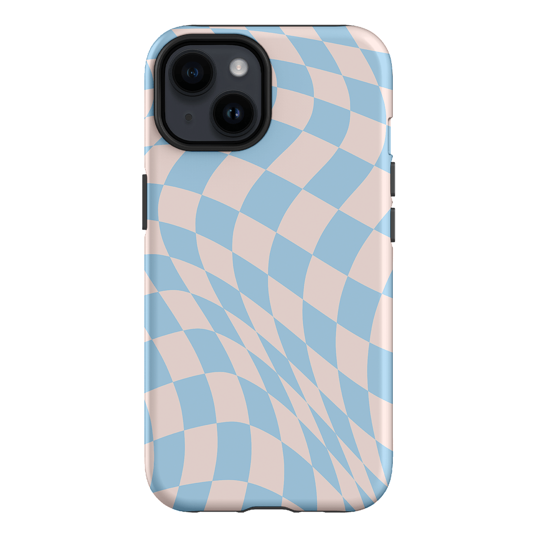 Baby Blue Checkered Phone Case iPhone Case