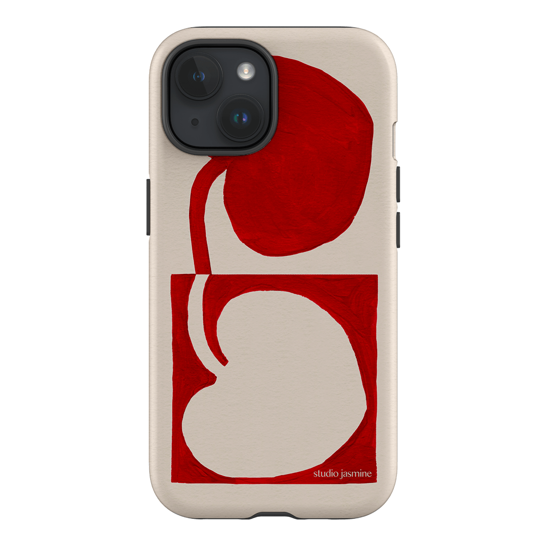 Juicy Abstract Cherry Heart Phone Case by Jasmine Dowling x The Dairy