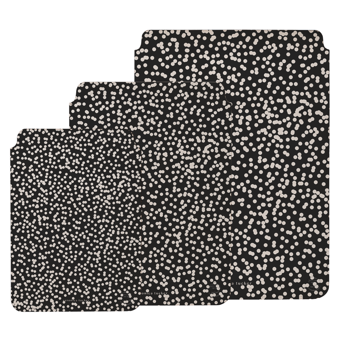 Mini Confetti Noir Laptop & iPad Sleeve Laptop & Tablet Sleeve by Veronica Tucker - The Dairy