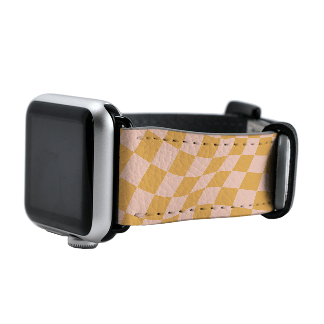 The Dairy Wavy Check Apple Watch Band Phone Case