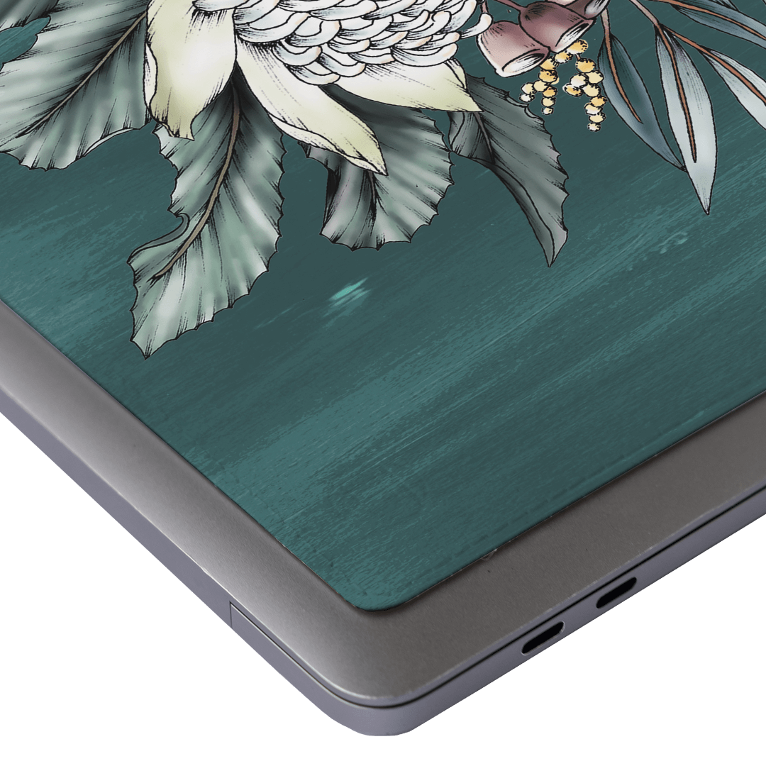 Teal Native Laptop Skin Laptop Skin by Typoflora - The Dairy