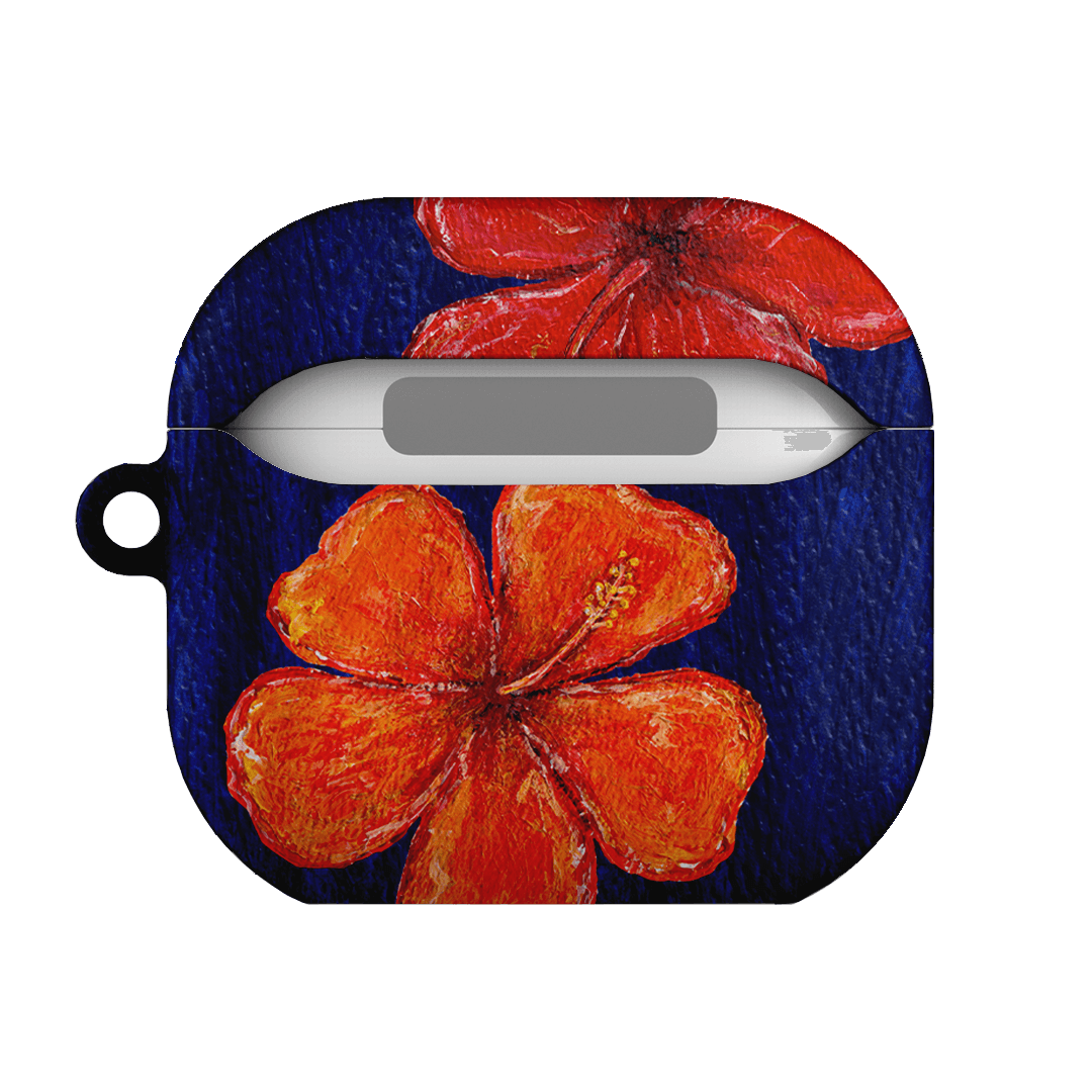 Hibiscus Flower Deep Blue AirPods Case AirPods Case by BG. Studio - The Dairy