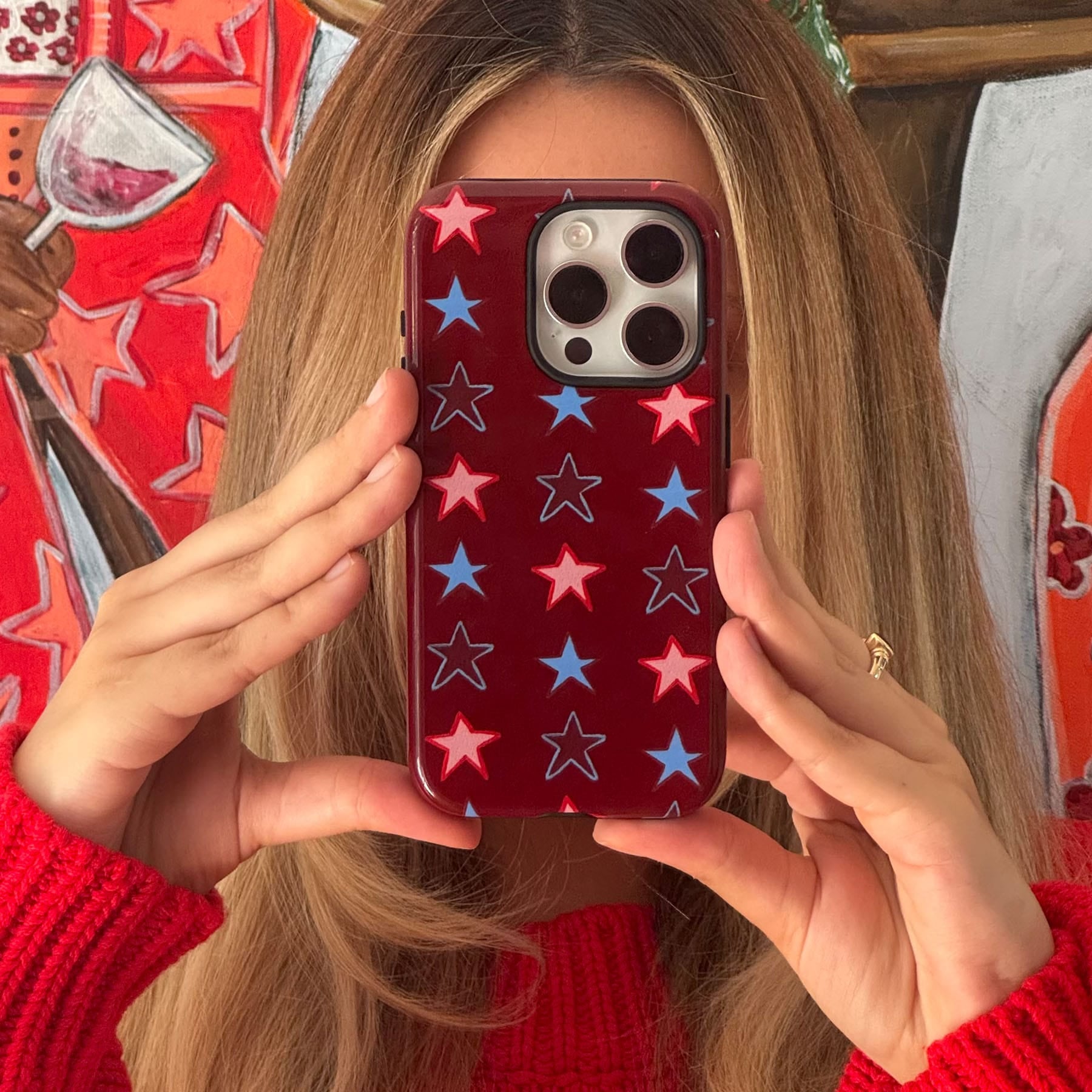 Lucky Stars Rouge Printed Phone Cases by BG. Studio - The Dairy