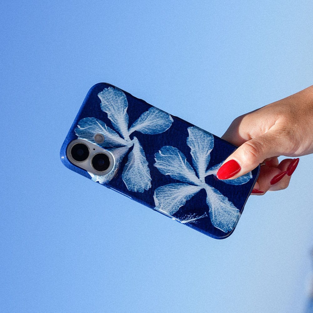 Hibiscus Cyanotype Printed Phone Cases by Sally Hungerford - The Dairy