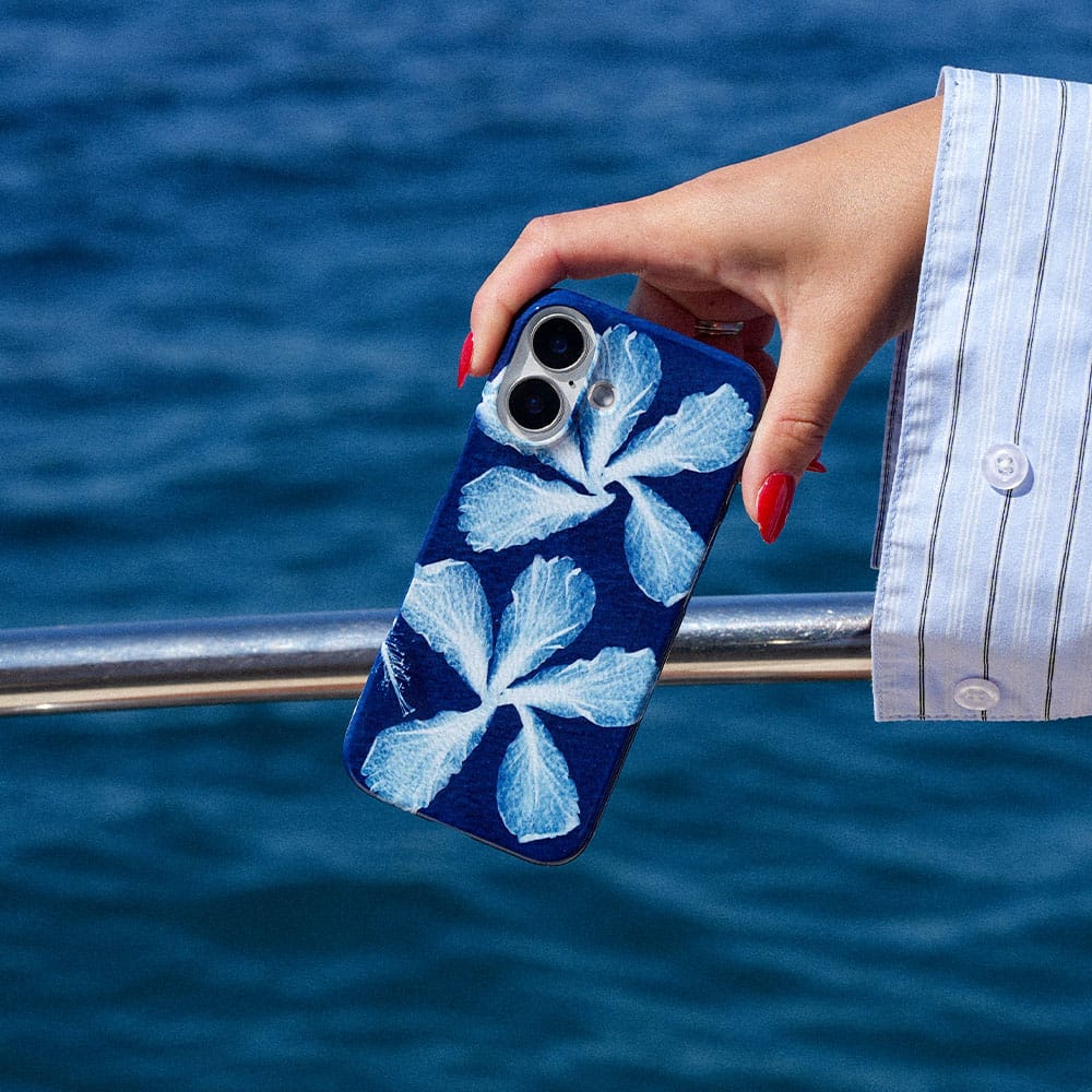 Hibiscus Cyanotype Printed Phone Cases by Sally Hungerford - The Dairy