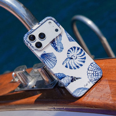 Blue Shells Printed Phone Cases iPhone 15 Pro / Armoured by Cass Deller - The Dairy