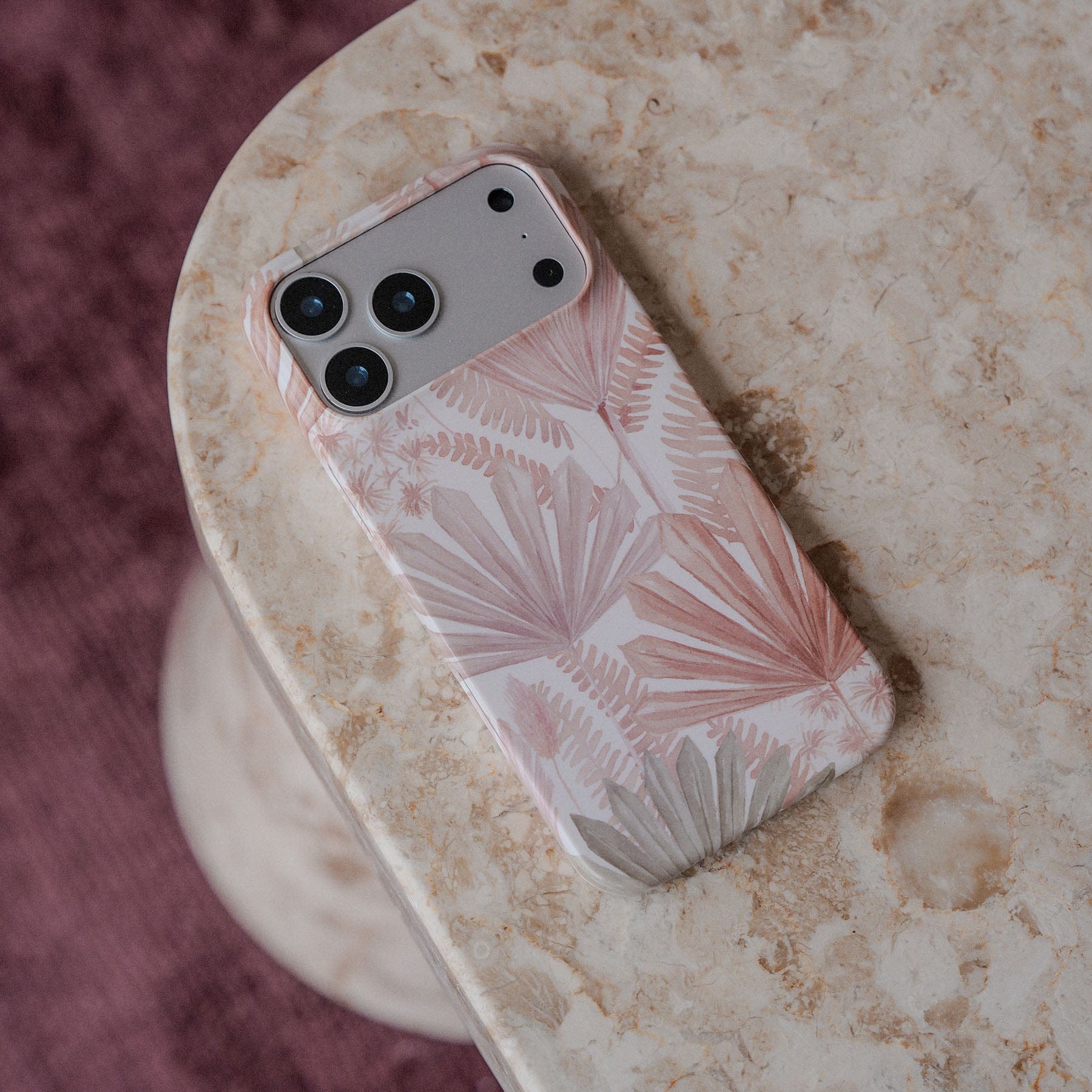 Golden Palm Printed Phone Cases by Cass Deller - The Dairy