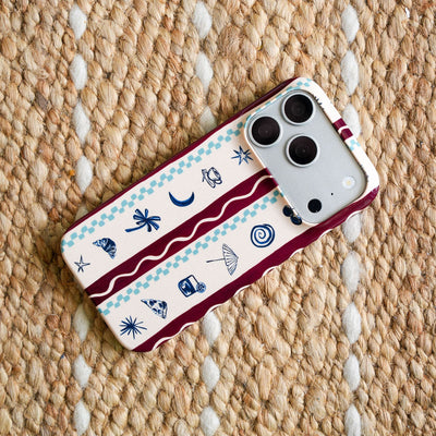 Summer Snacks Burgundy Printed Phone Cases iPhone 17 / Armoured by Charlie Taylor - The Dairy