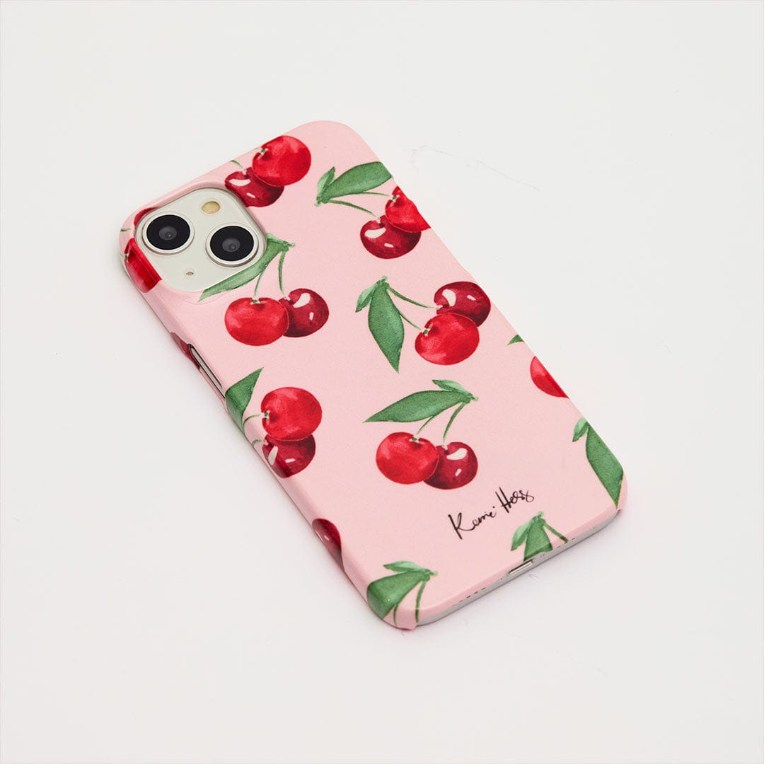 Cherry Rose Printed Phone Cases by Kerrie Hess - The Dairy