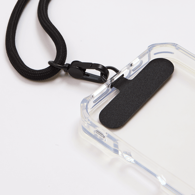 Cross Body Adjustable Phone Cord Strap Accessories Black by The Dairy - The Dairy
