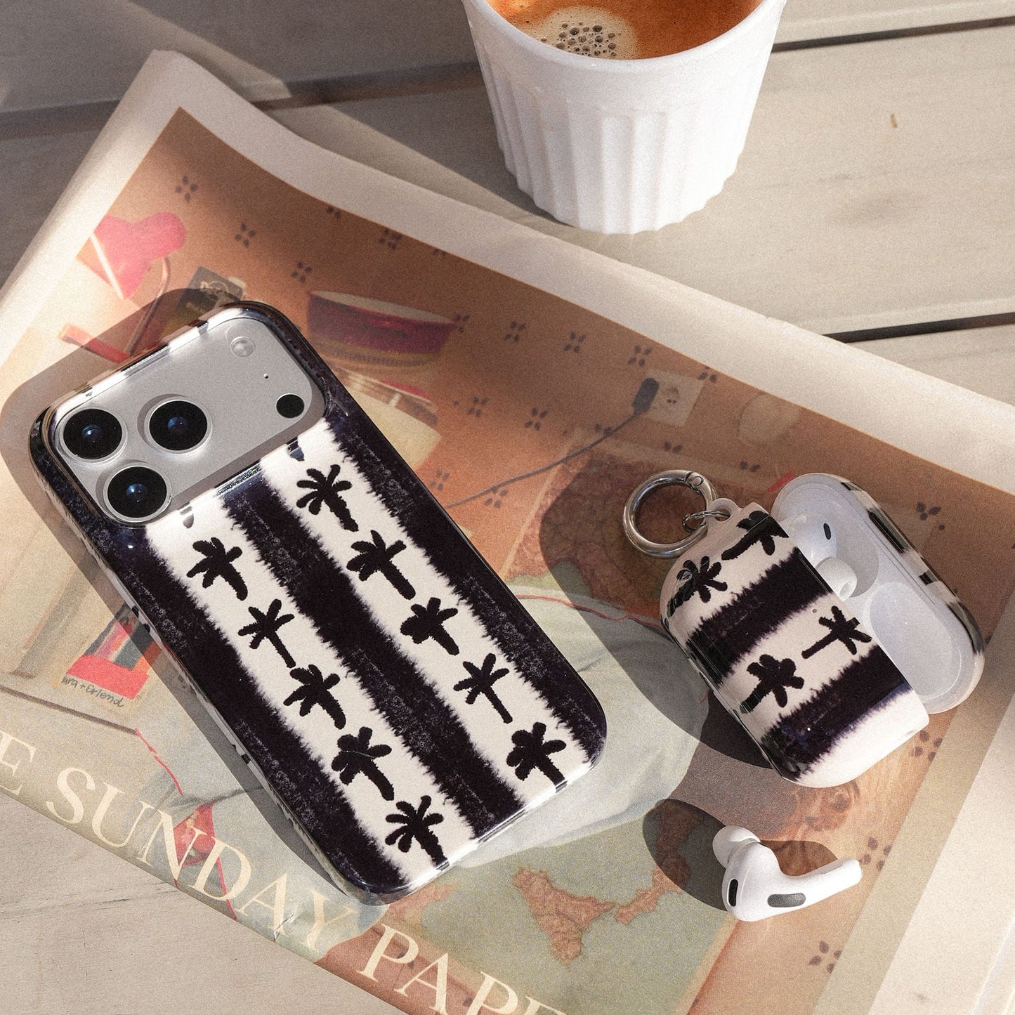 Palm Stripe Printed Phone Cases by Desmond & Dempsey - The Dairy