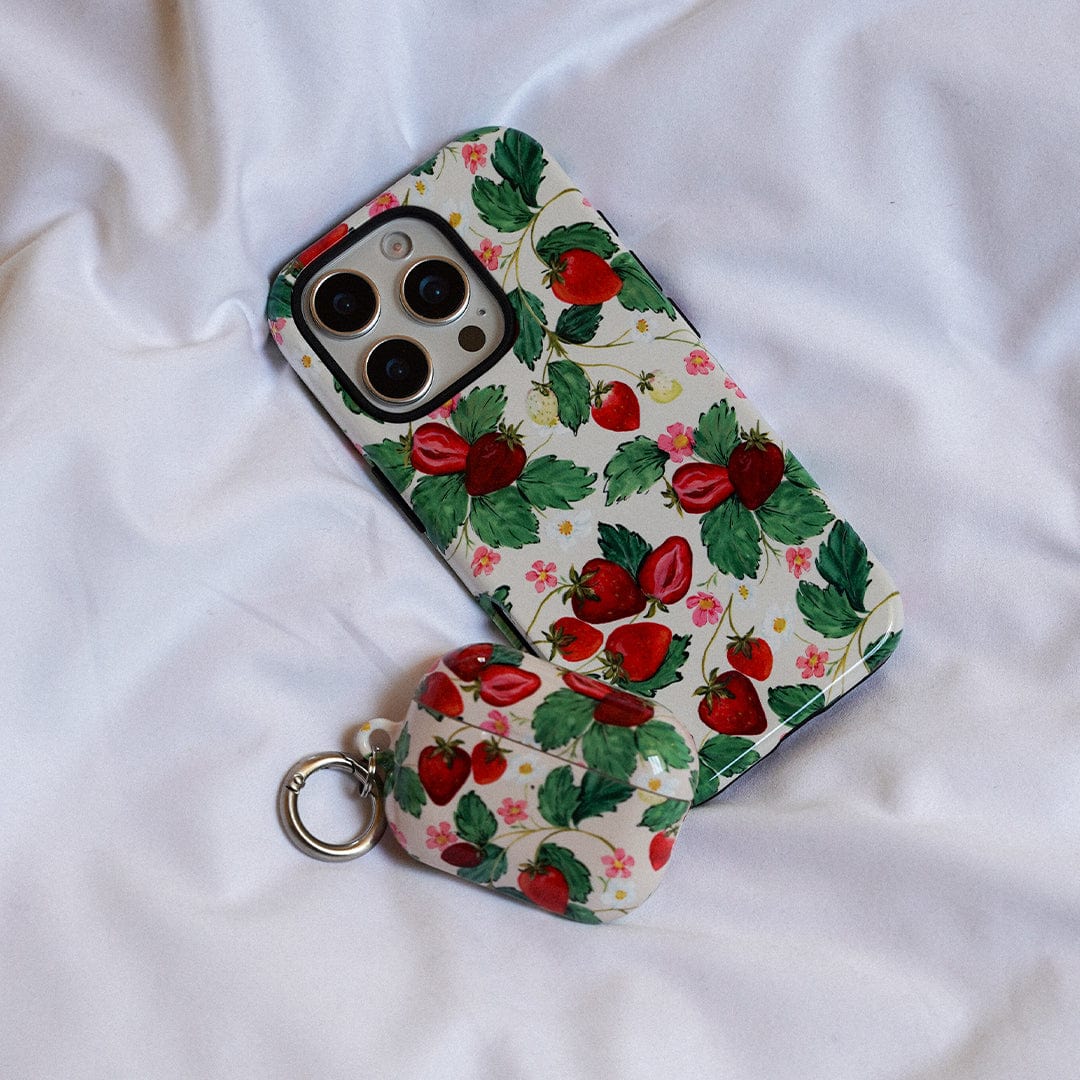 Strawberry Patch Printed Phone Cases by Ellie Mae - The Dairy