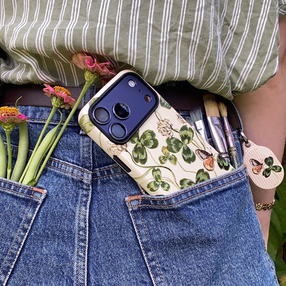 Clover & Butterflies Printed Phone Cases by Ellie Mae - The Dairy