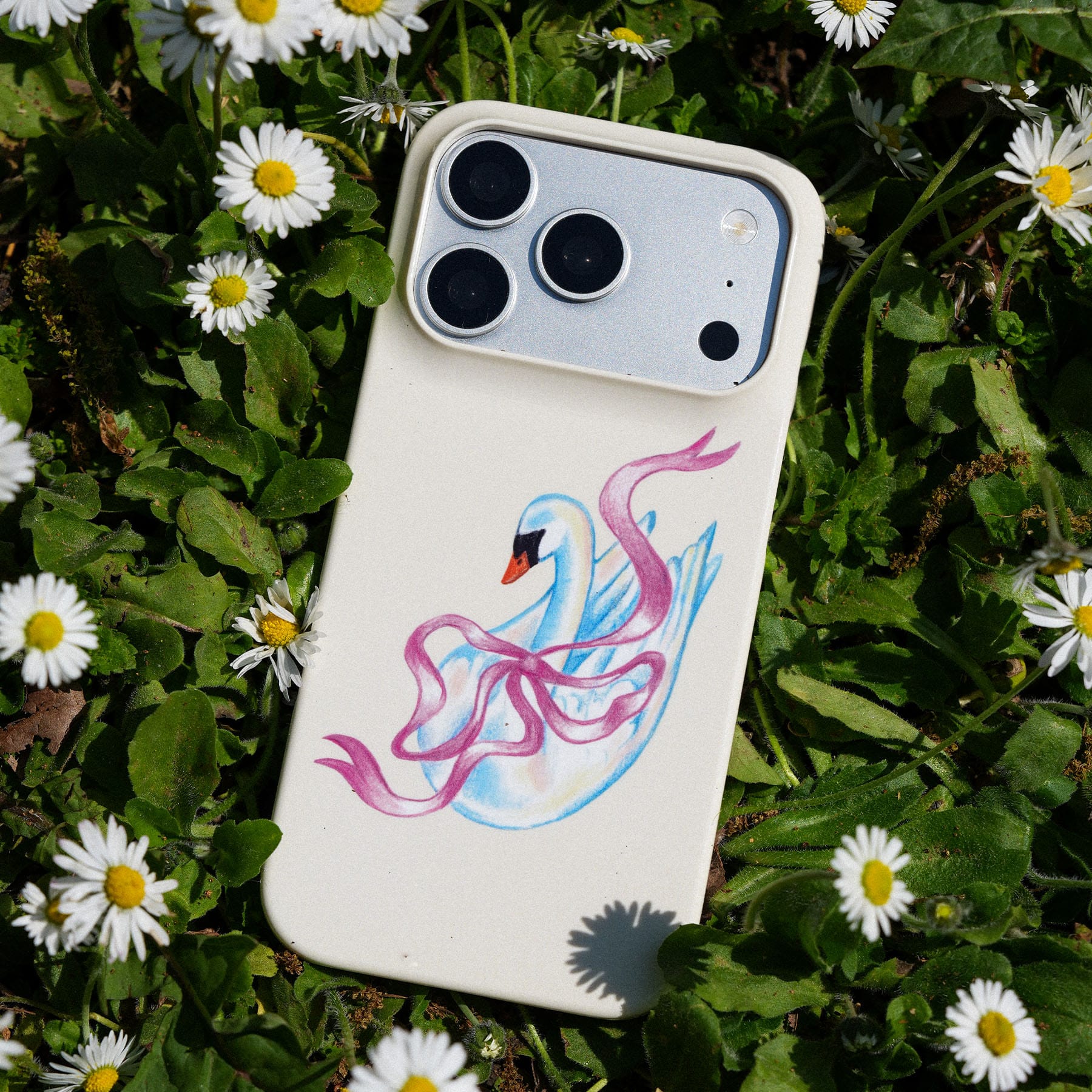 Satin Swan Printed Phone Cases by Femke Studio - The Dairy