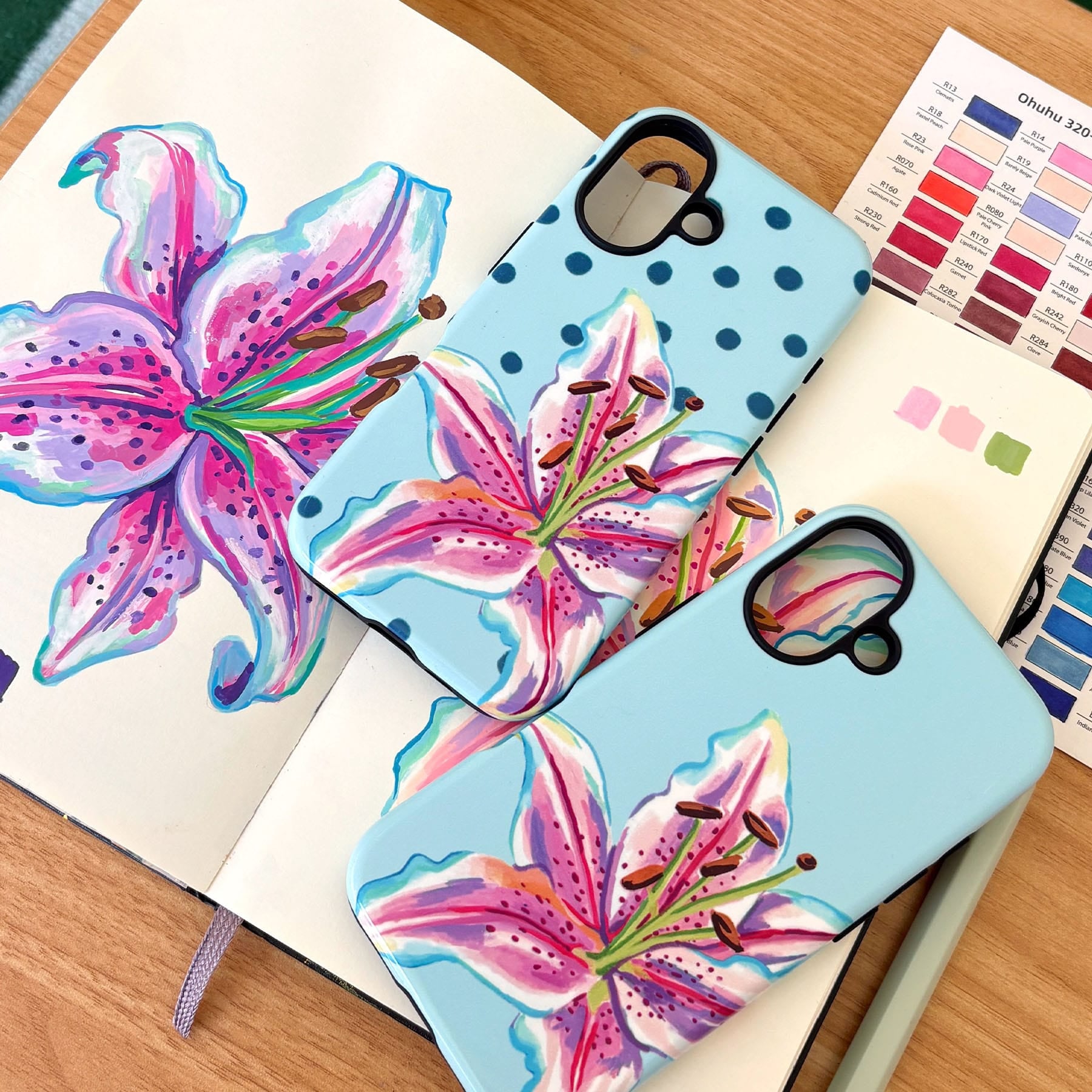 Sky Lily Printed Phone Cases by Femke Studio - The Dairy