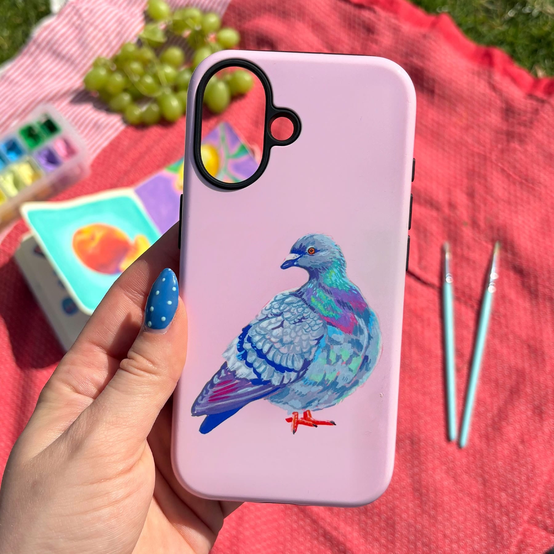 Pigeon Printed Phone Cases by Femke Studio - The Dairy