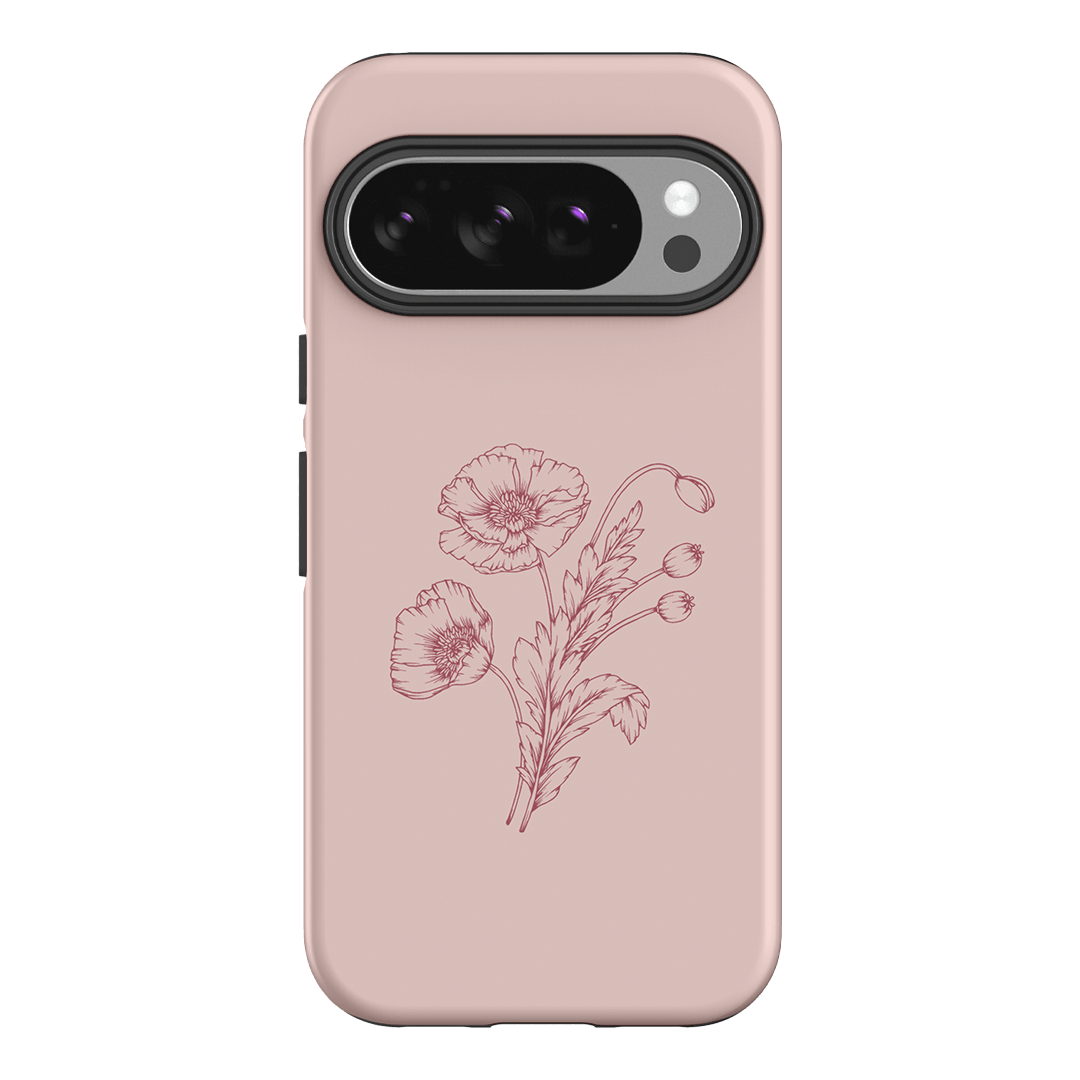 Blush Poppies Printed Phone Cases Google Pixel 10 / Armoured by Typoflora - The Dairy