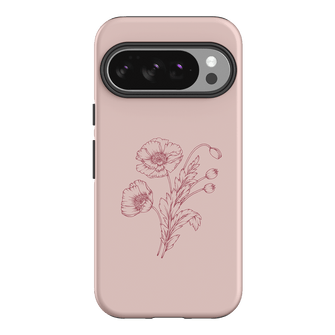 Blush Poppies Printed Phone Cases Google Pixel 10 / Armoured by Typoflora - The Dairy