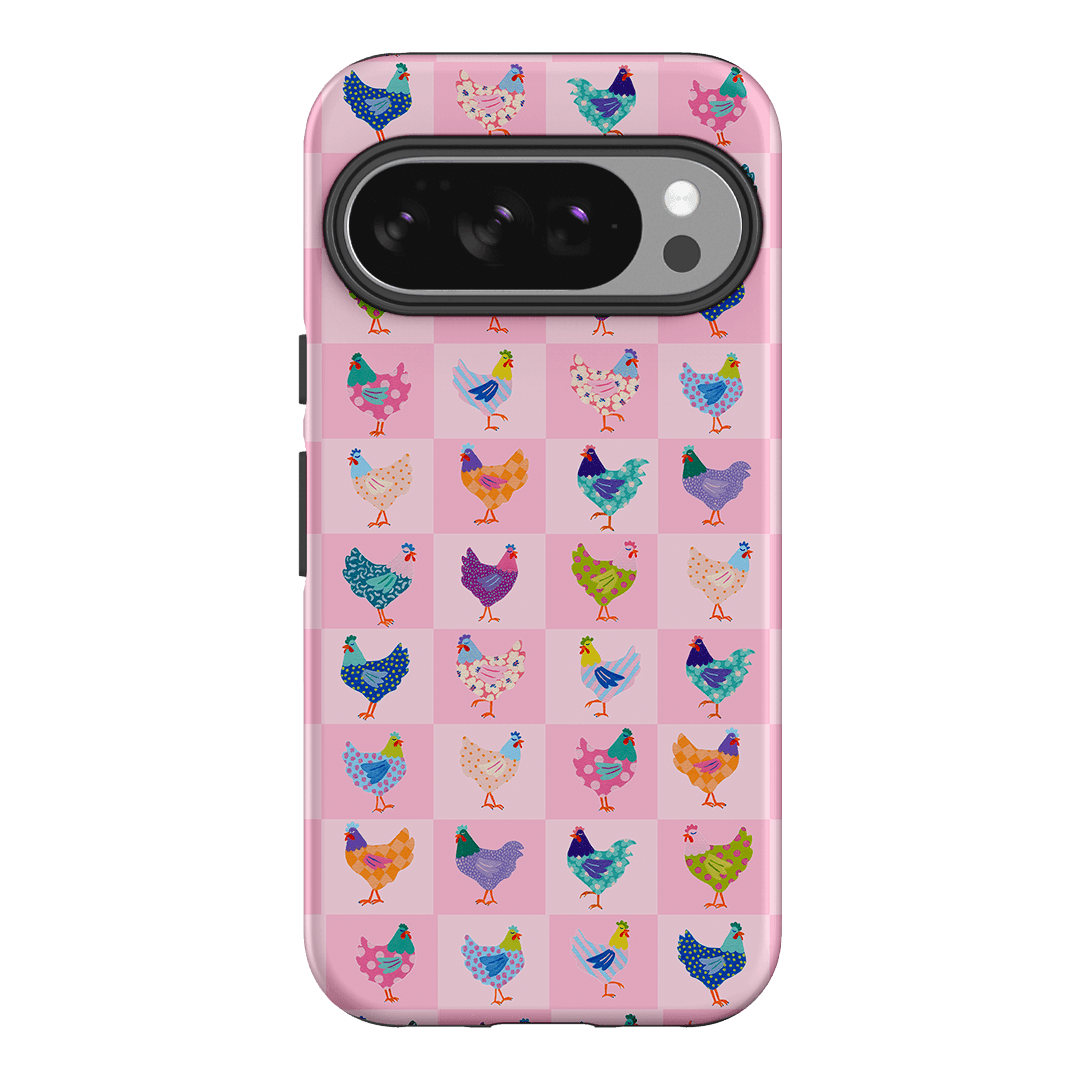 Checkered Chickens Printed Phone Cases Google Pixel 10 / Armoured by Kayla Henley - The Dairy