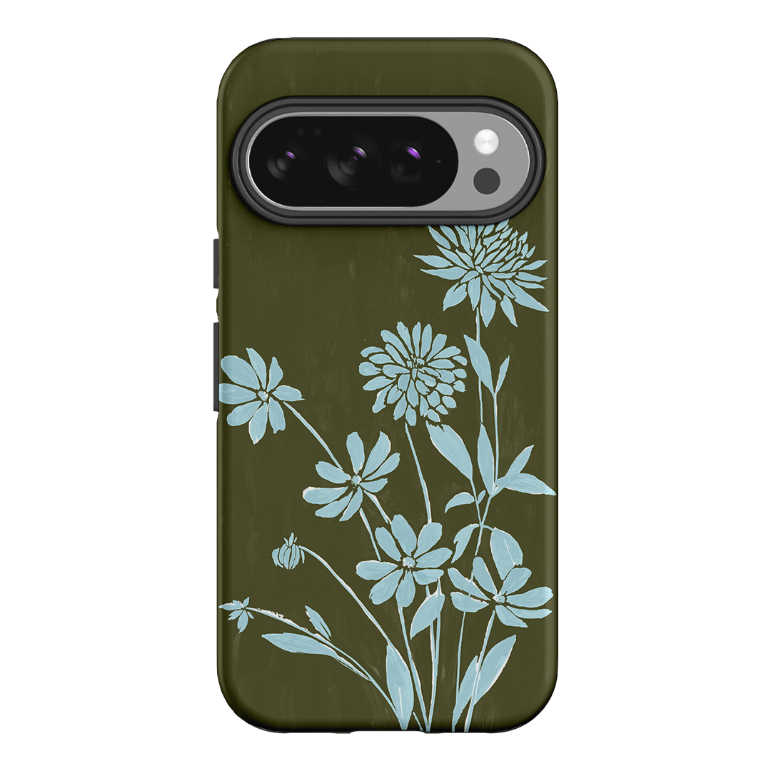 Dahlia Khaki Printed Phone Cases Google Pixel 10 / Armoured by Typoflora - The Dairy