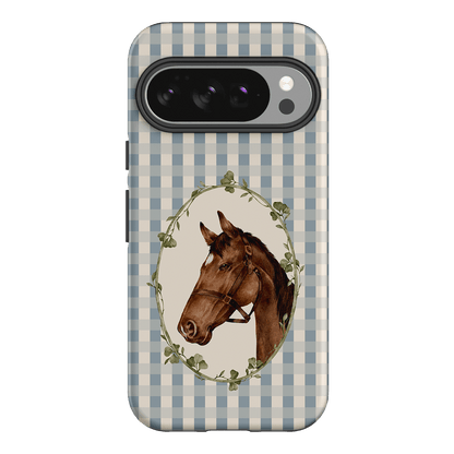 Gingham Horse Printed Phone Cases Google Pixel 10 / Armoured by Kasiags Art - The Dairy