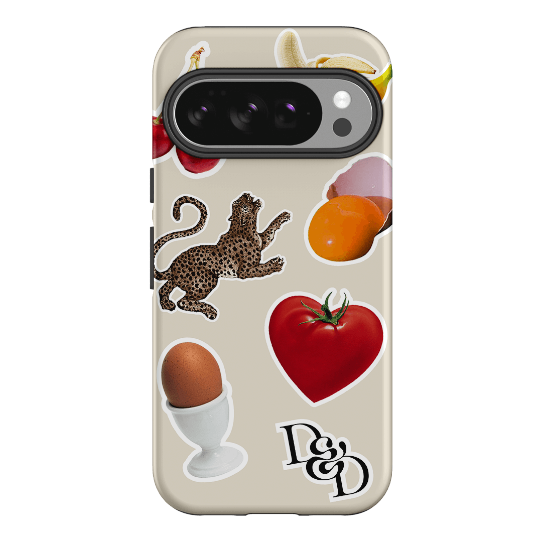 Sunday Stickers Cream Printed Phone Cases Google Pixel 10 / Armoured by Desmond & Dempsey - The Dairy