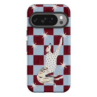 Check Greyhound Blue Printed Phone Cases Google Pixel 10 Pro / Armoured by Lisa Hu - The Dairy