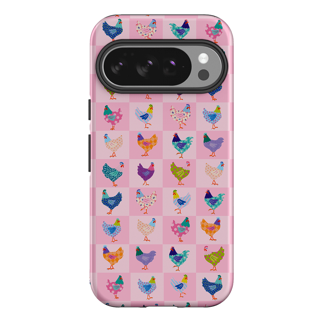 Checkered Chickens Printed Phone Cases Google Pixel 10 Pro / Armoured by Kayla Henley - The Dairy
