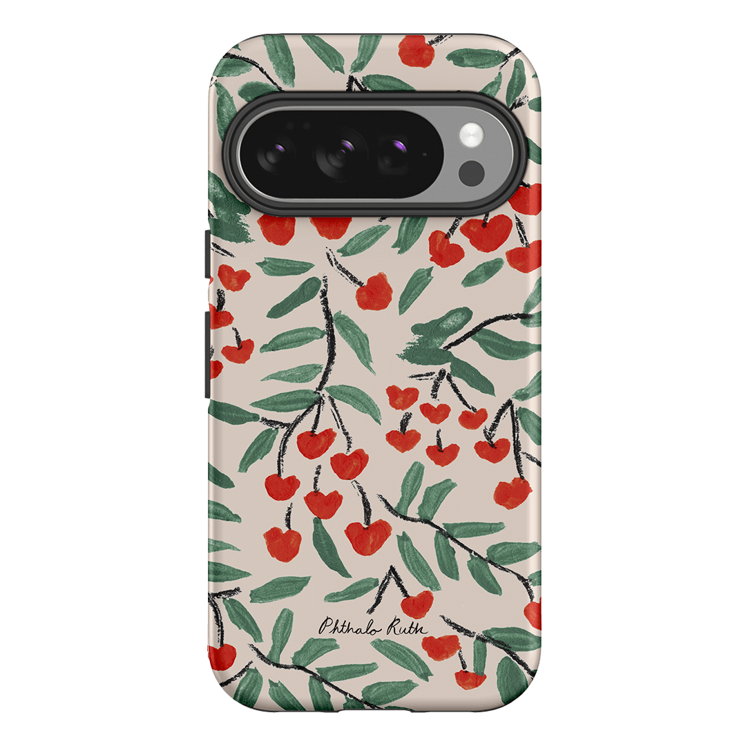 Cherry Love Printed Phone Cases Google Pixel 10 Pro / Armoured by Phthalo Ruth - The Dairy