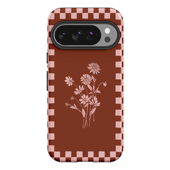 Dahlia Check Printed Phone Cases Google Pixel 10 Pro / Armoured by Typoflora - The Dairy