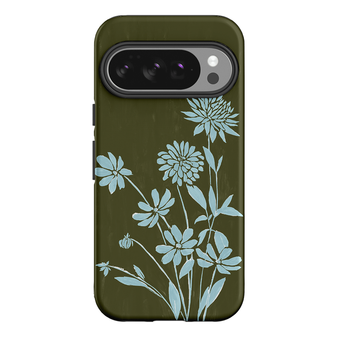 Dahlia Khaki Printed Phone Cases Google Pixel 10 Pro / Armoured by Typoflora - The Dairy