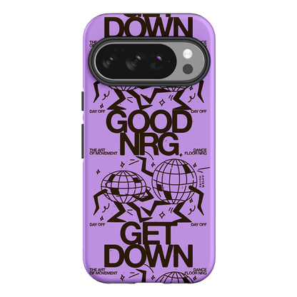 Good Energy in Purple Printed Phone Cases Google Pixel 10 Pro / Armoured by After Hours - The Dairy