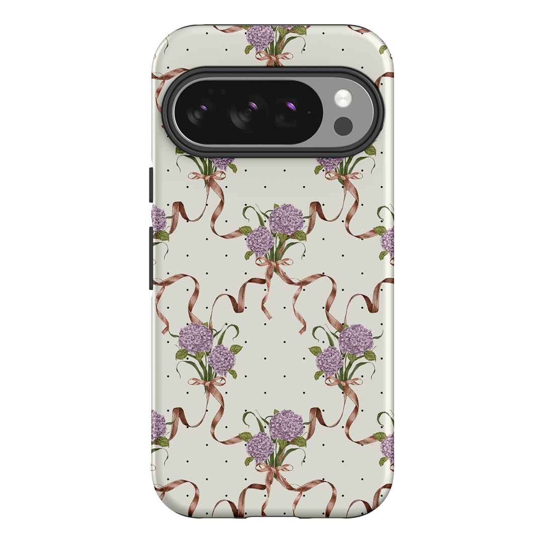 Hydrangea Ribbon Printed Phone Cases Google Pixel 10 Pro / Armoured by Veronica Tucker - The Dairy