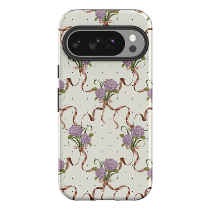 Hydrangea Ribbon Printed Phone Cases Google Pixel 10 Pro / Armoured by Veronica Tucker - The Dairy